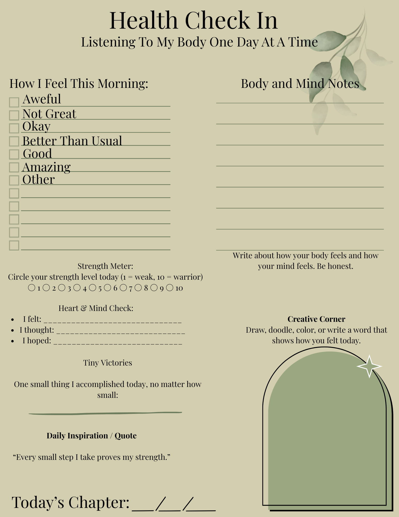 Chronic Warrior Journal